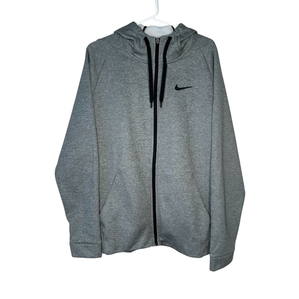 Nike Full Zip Dri-Fit Grey Hoodie Large